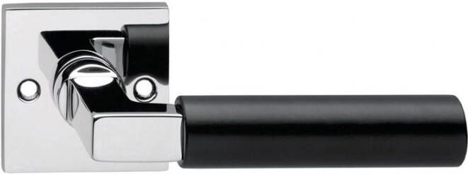 Intersteel Gatdeel rechts Bau-stil rozet vierkant chroom mat zwart