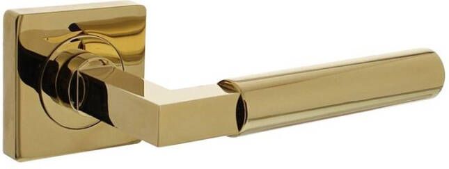 Intersteel Gatdeel rechts Baustil op vierkante rozet met nokken 55x55x10mm PVD messingkleur