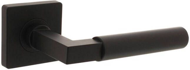 Intersteel Gatdeel rechts Baustil op vierkante rozet met nokken 55x55x10mm zwart