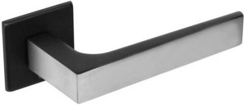 Intersteel Gatdeel rechts Moors No.1 met rozet vierkant plat verdekt RVS -mat zwart