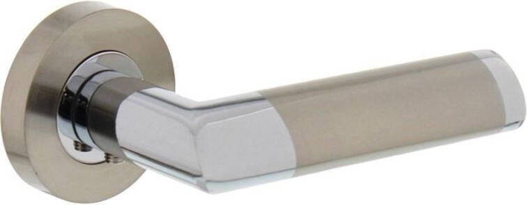 Intersteel Gatdeel rechts Nicol op rond rozet 7mm nokken chroom nikkel mat