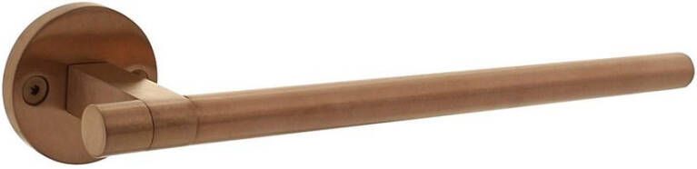 Intersteel Gatdeel rechts Shiraat by Grand & Johnson op rozet met schroefgaten ø55x8mm PVD koper mat