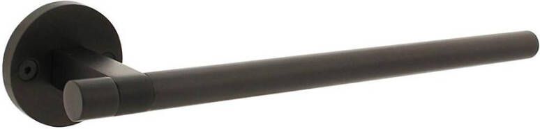 Intersteel Gatdeel rechts Shiraat by Grand & Johnson op rozet met schroefgaten ø55x8mm PVD zwart