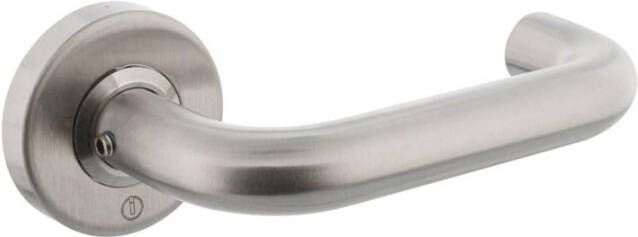 Intersteel Gatdeel Rond op rozet met ring met veer RVS