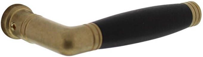 Intersteel Deurkruk Ton 222 messing getrommeld ebbenhout