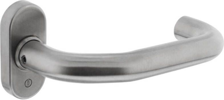 Intersteel Gatdeel Verkropt brandvertragend 9mm met rozet ovaal met veer RVS