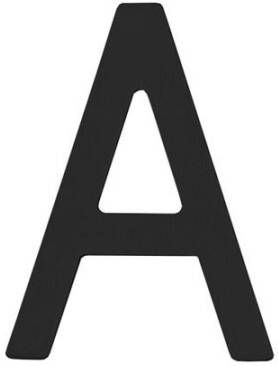 Intersteel Huisletter A 100mm rvs zwart