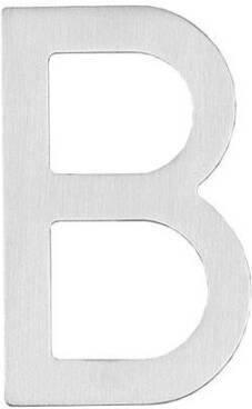 Intersteel Huisletter B 100 mm rvs geborst.