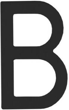 Intersteel Huisletter B 100mm rvs zwart