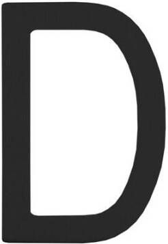 Intersteel Huisletter D 100mm rvs zwart