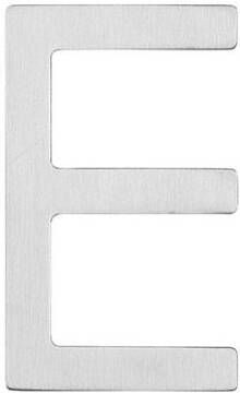 Intersteel Huisletter E 100 mm rvs geborst.