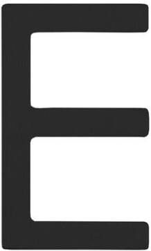 Intersteel Huisletter E 100mm rvs zwart