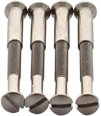 Intersteel Accessoireset F: 4 patentboutjes M4x38mm met hulsjes M4 staal vernikkeld