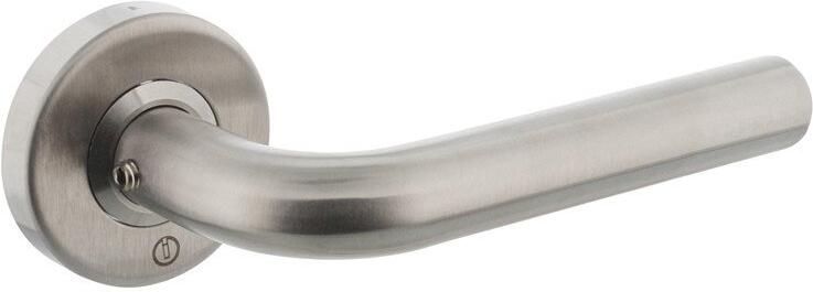 Intersteel Deurkr.Recht m.rozet m.ring m.veer rvs gebors