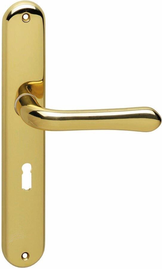 Intersteel Deurkr.Saturnus schild sl.gat 56 mm mess. gel