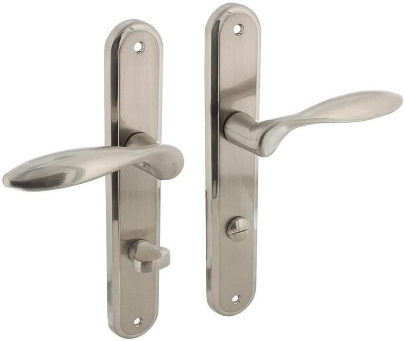 Intersteel Deurkruk 1695 George op langschild WC78 8mm nikkel mat