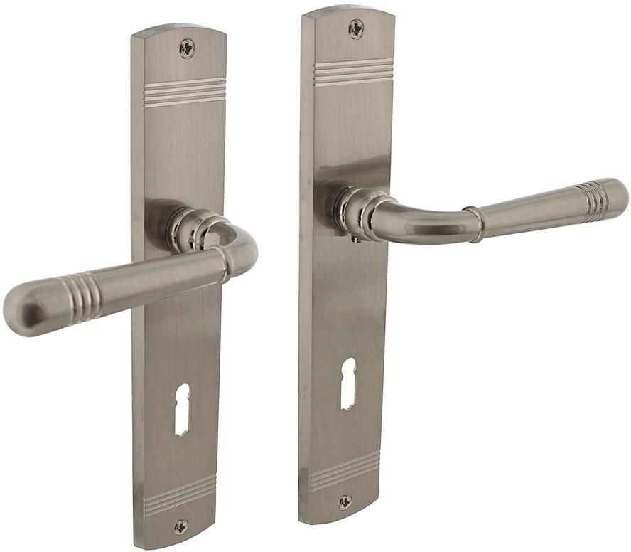 Intersteel Deurkruk 1705 Emily op langschild sleutelgat 72mm nikkel mat