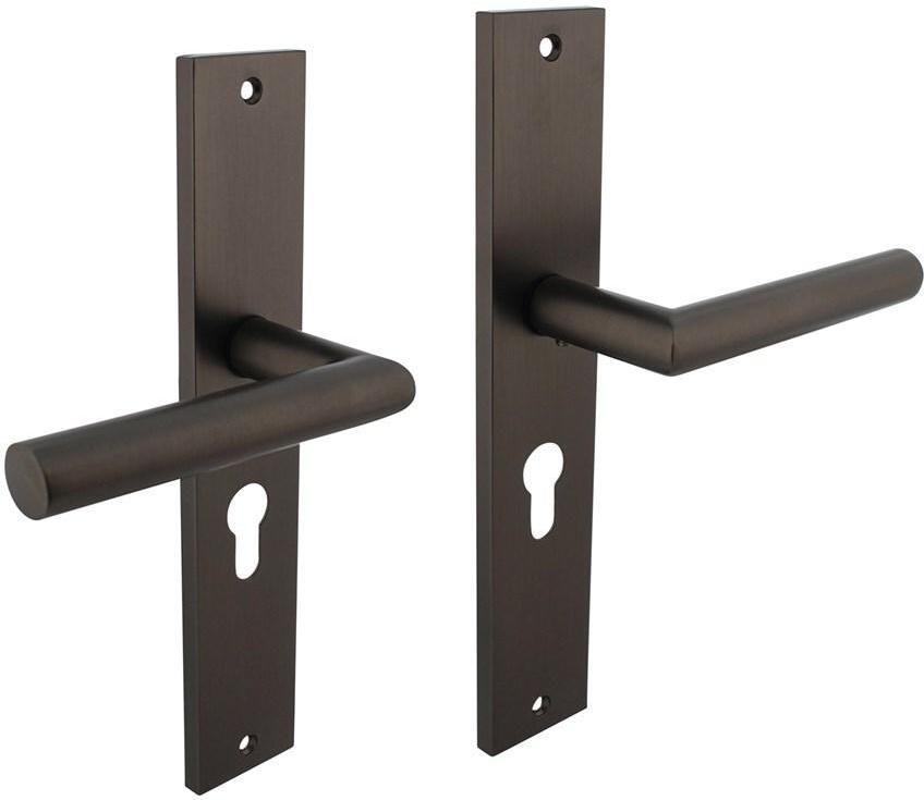 Intersteel Deurkruk Bastian op langschild 245x45mm profielcilindergat 55mm antraciet-grijs
