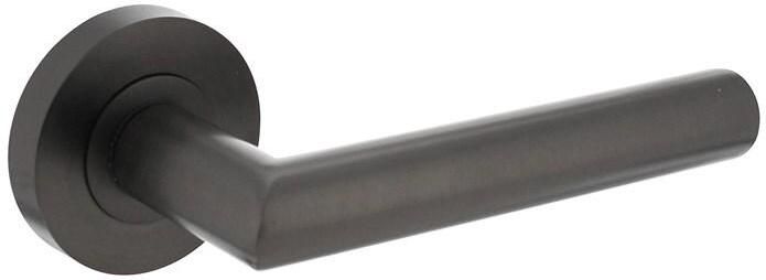 Intersteel Deurkruk Bastian op rozet verdekt ø52x10mm met nokken antraciet grijs