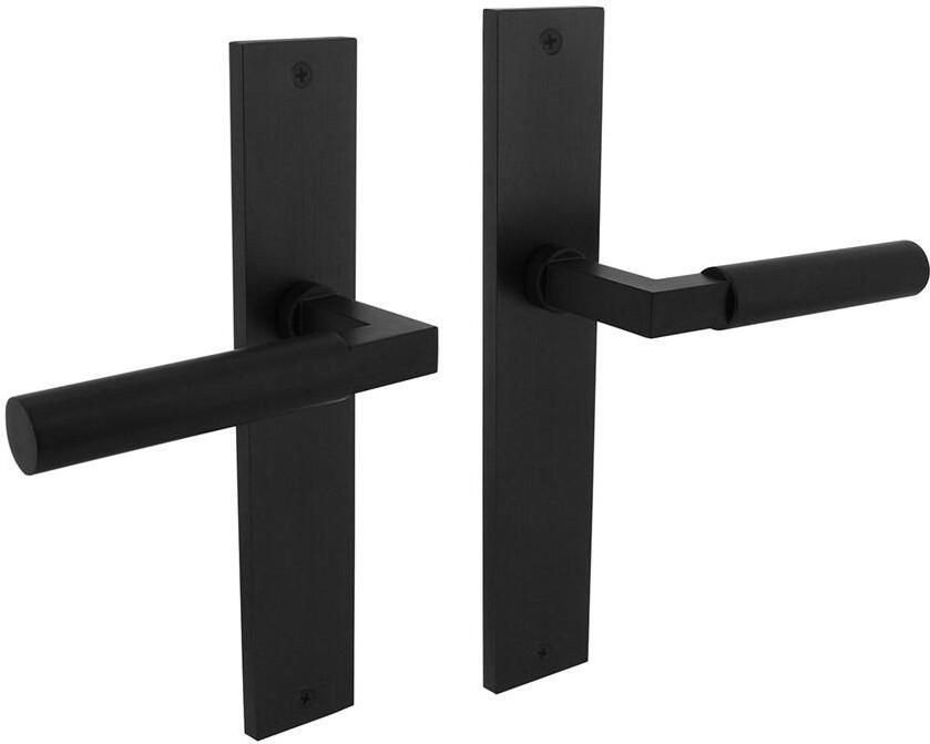 Intersteel Deurkruk Baustil op langschild 245x45mm blind mat zwart