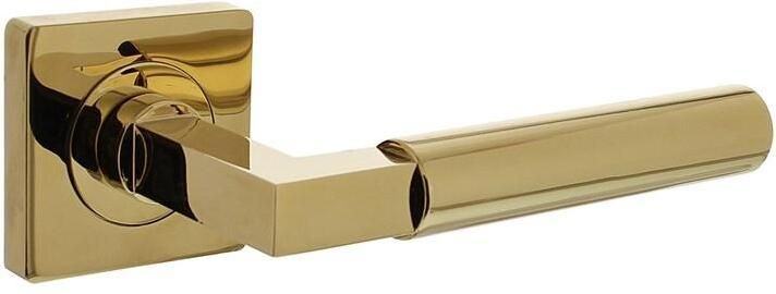 Intersteel Deurkruk Baustil op vierkante rozet met nokken 55x55x10mm PVD messingkleur