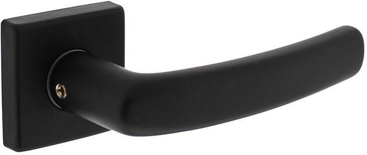 Intersteel Deurkruk Denham met rozet 50x50x10mm + 7mm nokken alu. zwart