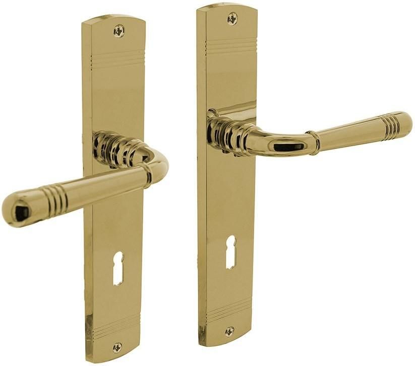 Intersteel Deurkruk Emily op langschild sleutelgat 72 PVD messing