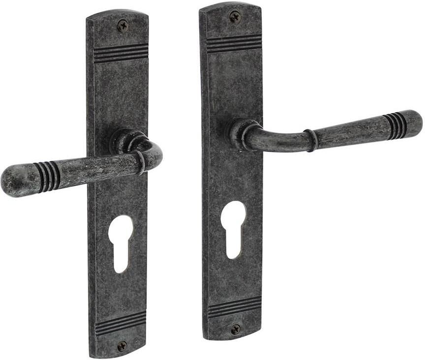 Intersteel Deurkruk Emily op schild PC55 oud grijs