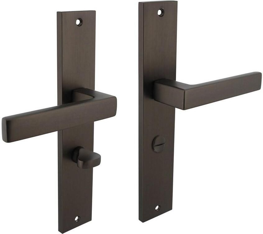 Intersteel Deurkruk Hera op langschild 245x45mm WC63 8mm antraciet-grijs