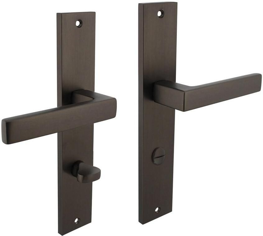 Intersteel Deurkruk Hera op langschild 245x45mm WC78 8mm antraciet-grijs