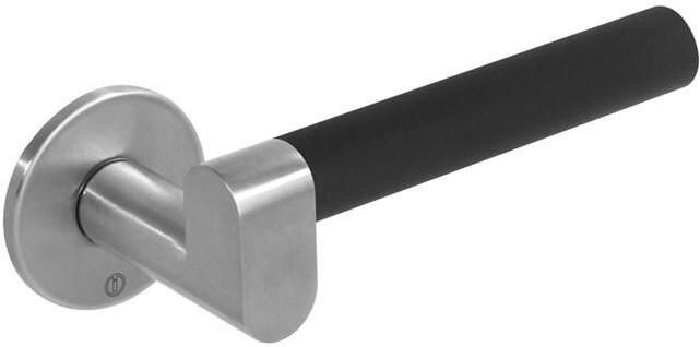 Intersteel Deurkruk Munnikhof Dock Black met ronde rozet ø52x5mm geveerd rvs