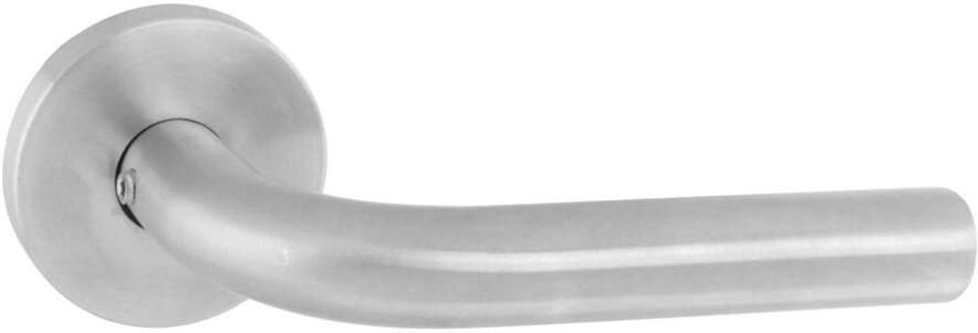 Intersteel Deurkruk Recht op geveerde kunststof onderrozet ø55x8mm +7mm nokken rvs