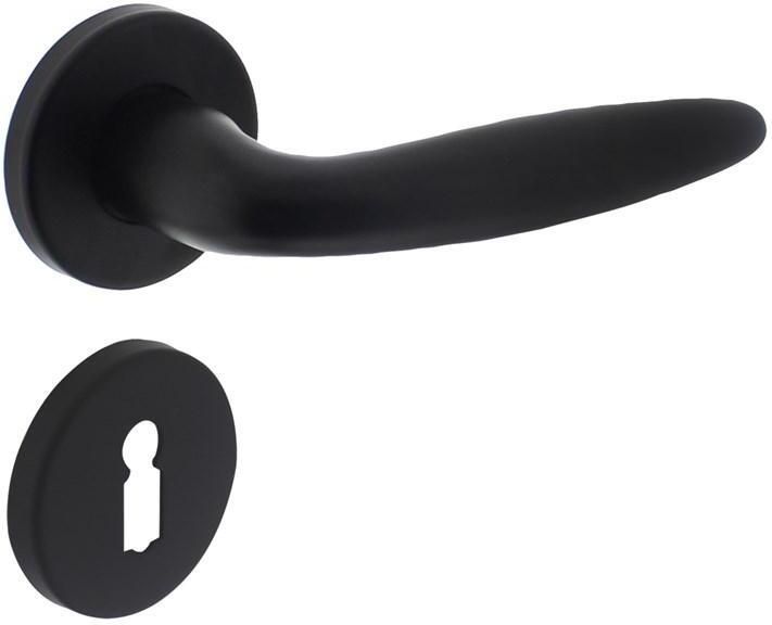 Intersteel Deurkruk Sigaar op rozet verdekt ø49x7mm en sleutelrozetten zwart