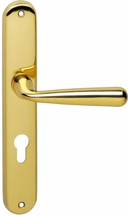 Intersteel Deurkruk Yvonne schild PC 72 mm mess. gelakt