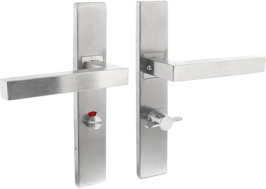 Intersteel Deurkr.Vierkant op rechth. schild WC 63 mm rv