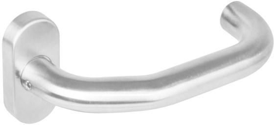 Intersteel Gatdeel 1236 verkropt op rozet ovaal staal dubbel geveerd RVS