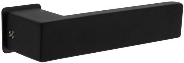 Intersteel Gatdeel Amsterdam met vierkante minimalistische rozet zelfklevend 30x30mm RVS zwart