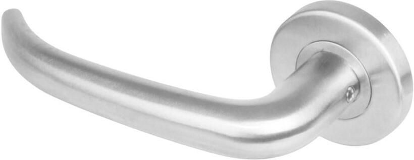 Intersteel Gatdeel links 1282 Sabel op rond rozet staal met 7mm nok RVS