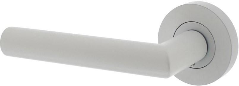 Intersteel Gatdeel links Bastian op ronde rozet 52x10mm met nokken wit