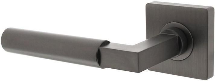Intersteel Gatdeel links Baustil op vierkante rozet met nokken 55x55x10mm antraciet-grijs