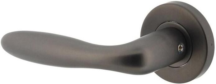 Intersteel Gatdeel links Jupiter op geveerde stalen rozet met nokken ø53x8mm rvs antraciet-grijs