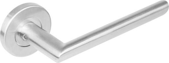 Intersteel Gatdeel rechts 1273 ovaal Hoek 90°op rond rozet staal met 7mm nok RVS