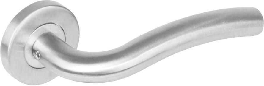 Intersteel Gatdeel rechts 1275 Lisa op rond rozet staal met 7mm nok RVS