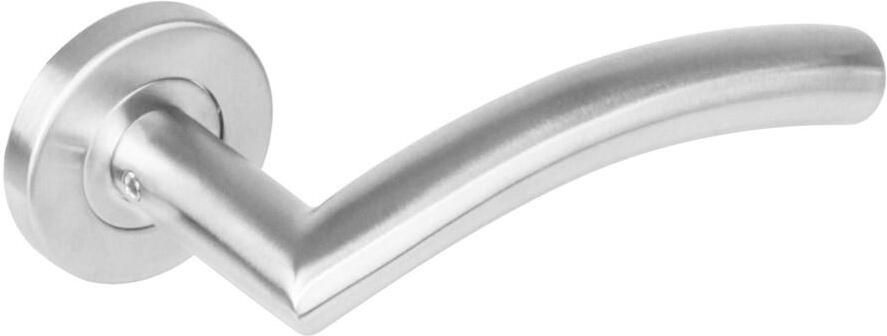 Intersteel Gatdeel rechts 1276 Lisa 90°op rond rozet staal met 7mm nok RVS