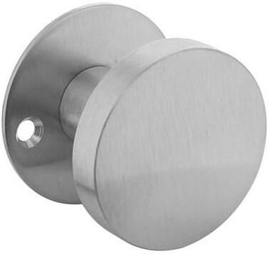 Intersteel Knop plat vast op platte rozet ø50x2mm incl. M4 bevestiging en stift rvs