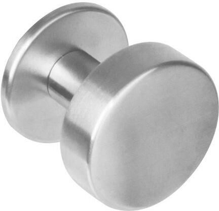 Intersteel Knop rond plat op rozet rvs geborst.