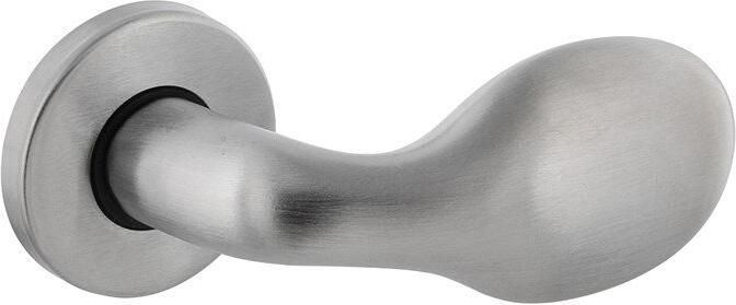 Intersteel Knopkruk Druppel op rozet chroom mat