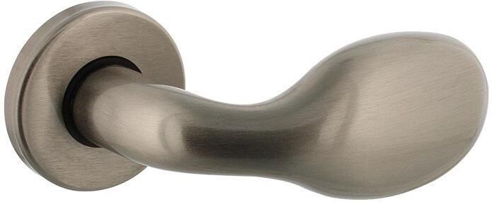 Intersteel Knopkruk Druppel op rozet nikkel mat