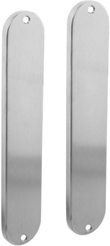 Intersteel Langschild ovaal 220x41mm geheel blind RVS