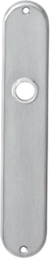 Intersteel Langschild ovaal 220x41mm profielcilindergat 92mm RVS - Foto 1